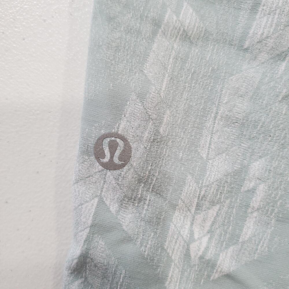 Lululemon Swift Speed HR Crop legging Womens 12 Green Gray Geometric Print - Picture 7 of 9